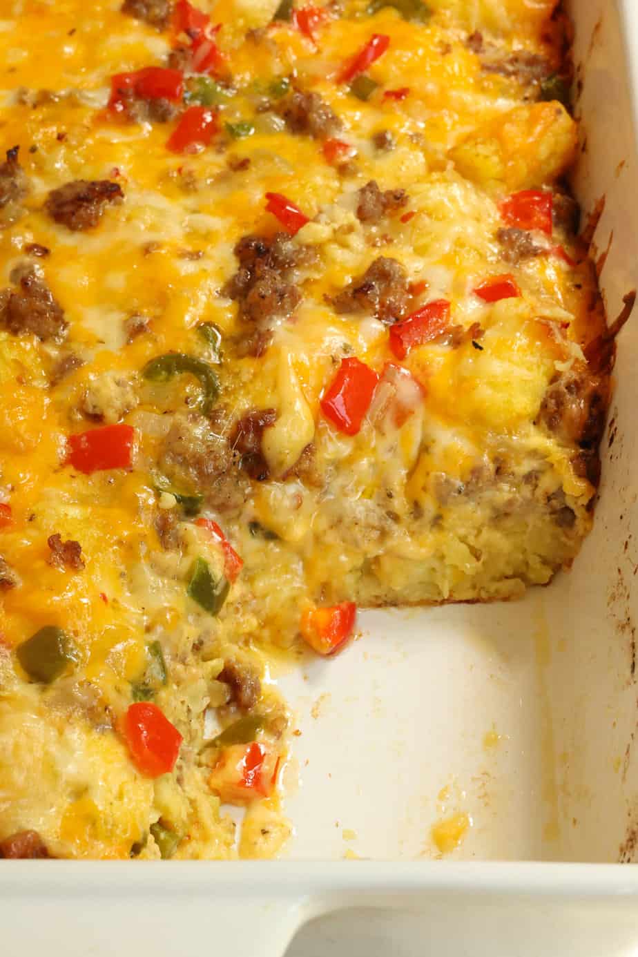 Tater Tot Breakfast Casserole | Small Town Woman