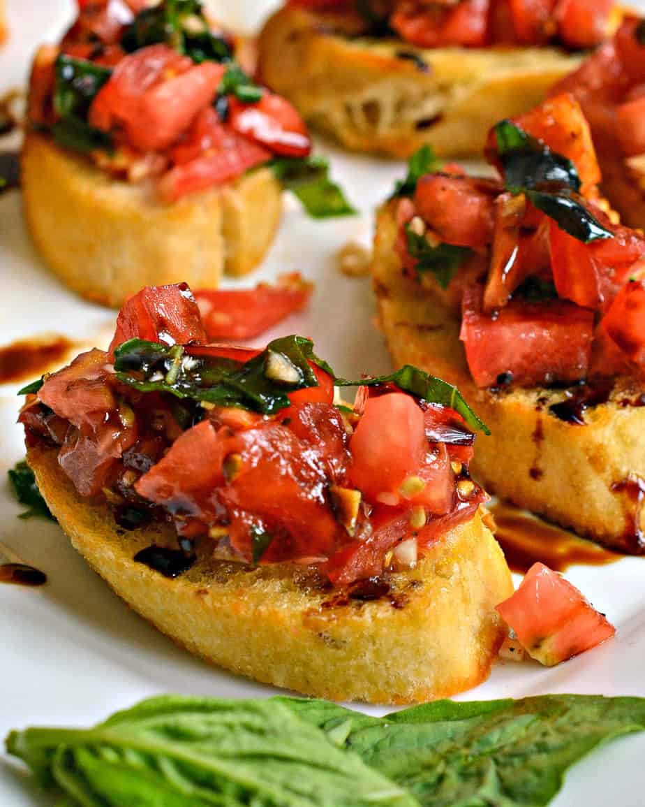 Easy Bruschetta with Balsamic Glaze | Small Town Woman