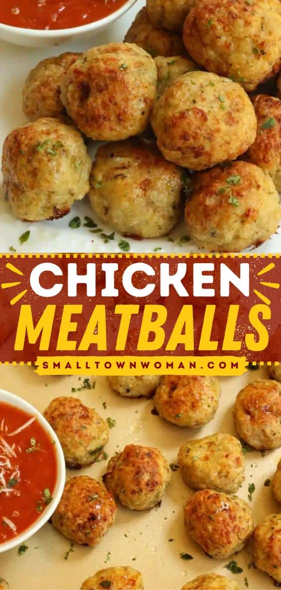 Easy Chicken Meatball Recipe | Small Town Woman