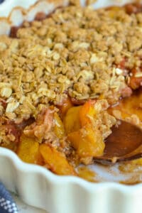 Easy Peach Crisp Recipe | Small Town Woman