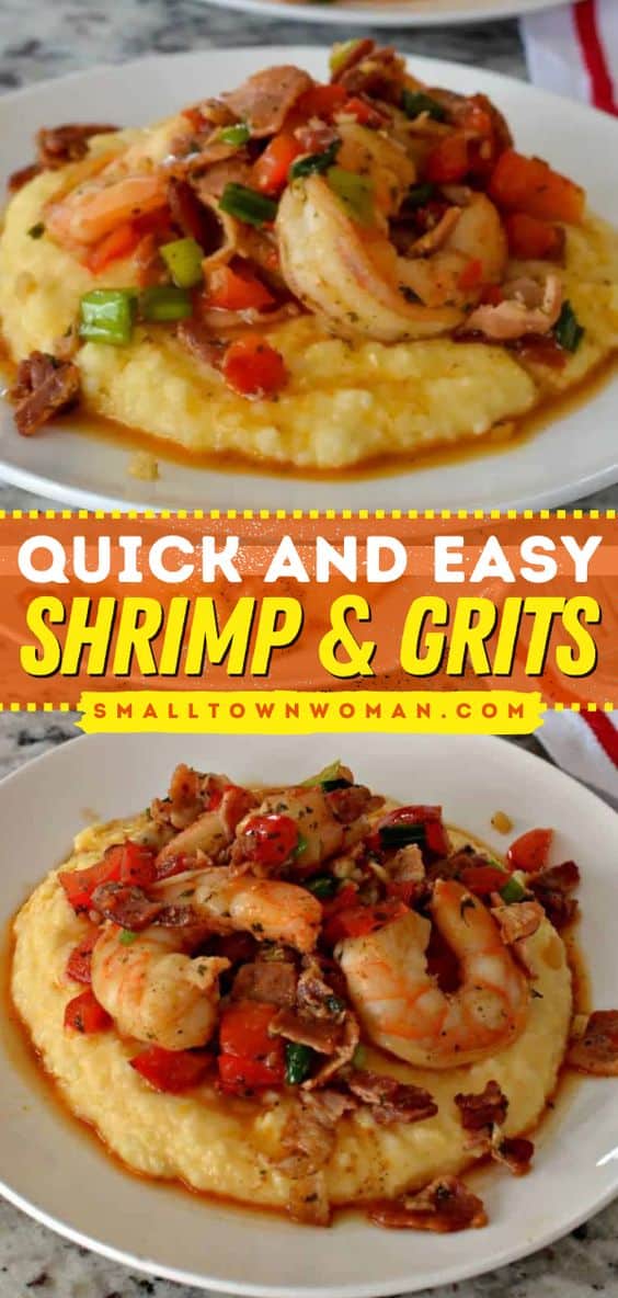 Shrimp and Grits Recipe | Small Town Woman