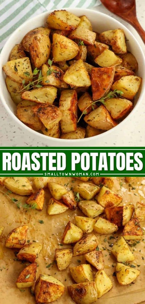 Oven Roasted Potatoes Recipe | Small Town Woman