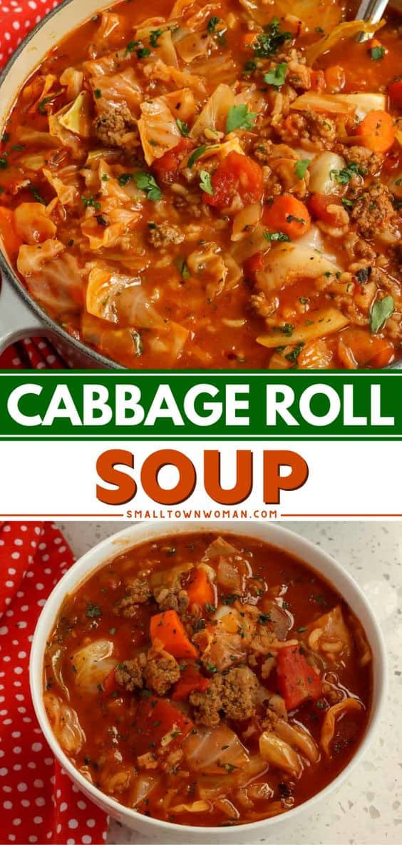 Cabbage Roll Soup Recipe | Small Town Woman