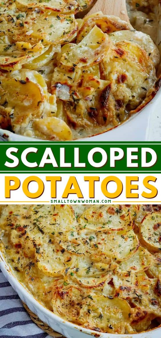 Easy Scalloped Potatoes Recipe | Small Town Woman