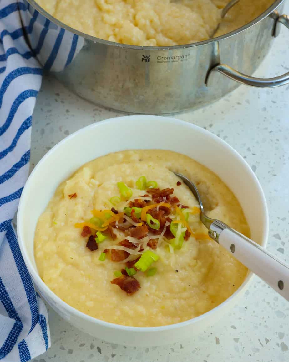 Creamy Cheese Grits Recipe, Single Serving