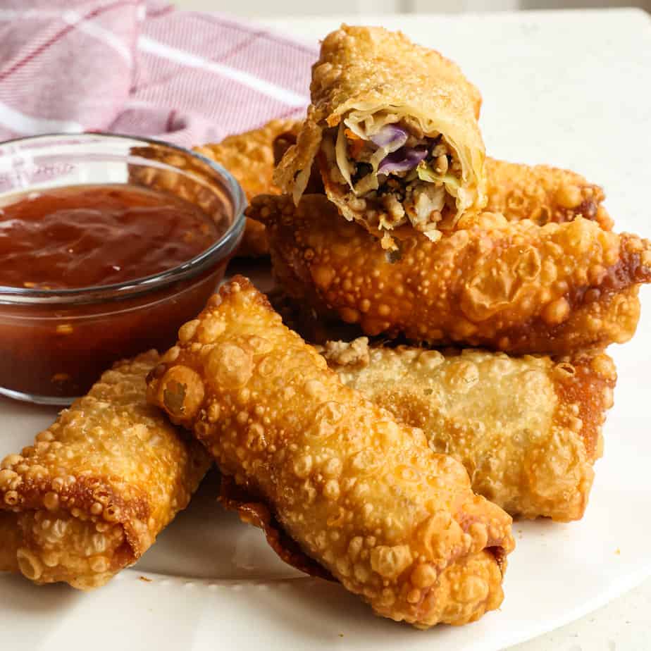 Shrimp and Cabbage Egg Rolls - Sweet Pea's Kitchen