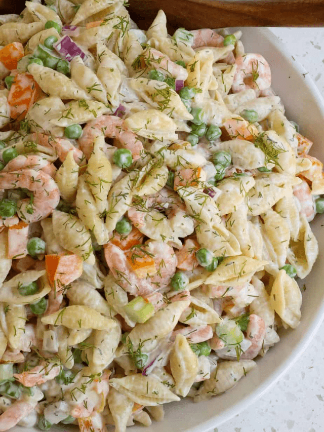 Shrimp Pasta Salad - Small Town Woman