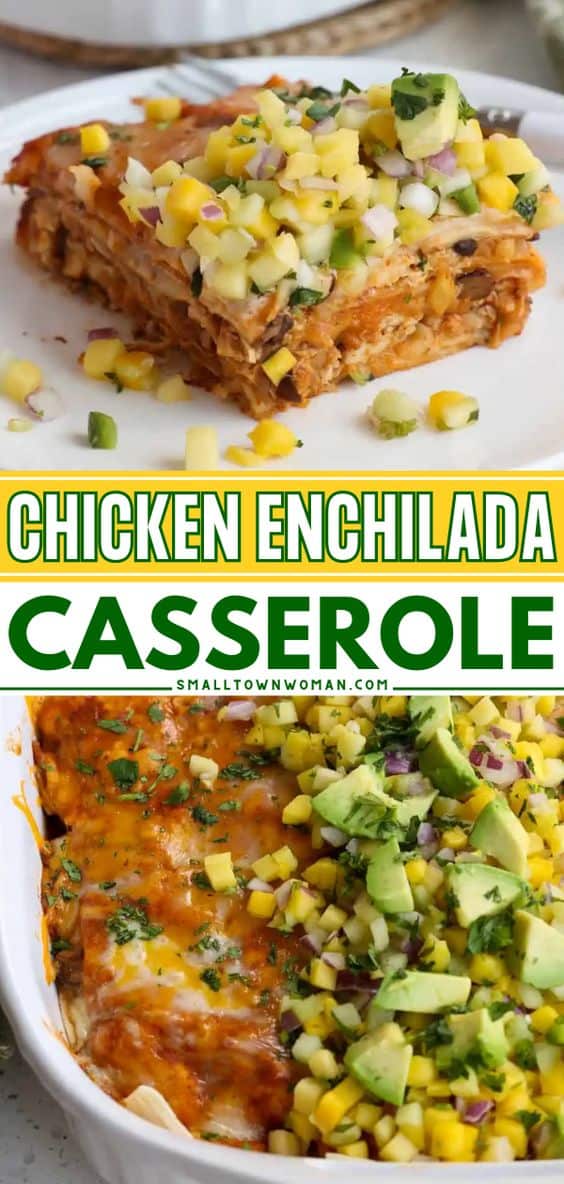 Chicken Enchilada Casserole - Small Town Woman