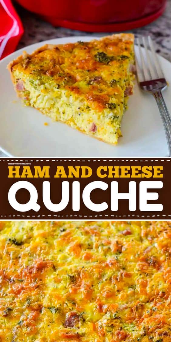Creamy Ham and Cheese Quiche