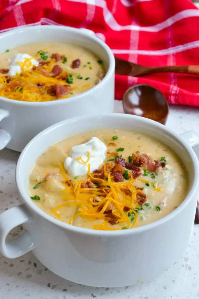 Crock Pot Potato Soup (Cheesy & Delicious) - Savory With Soul