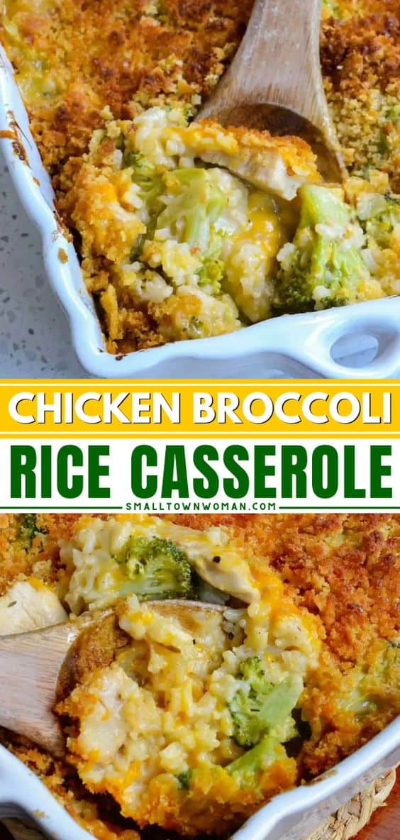 Chicken Broccoli Rice Casserole - Small Town Woman