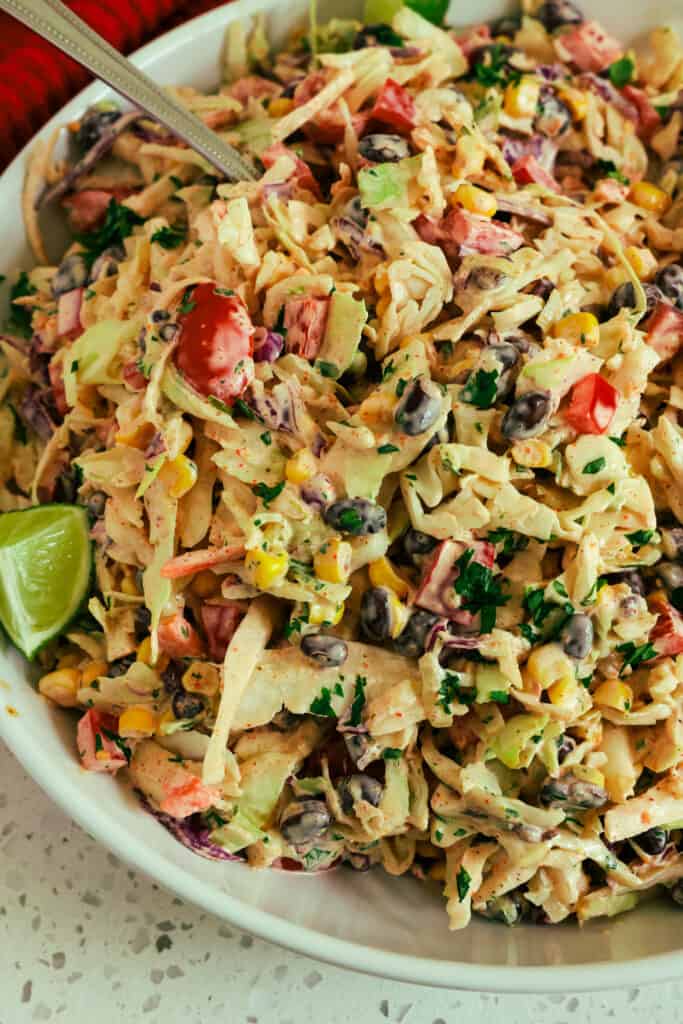 Cilantro Lime Cabbage Salad ⋆ Easy Mexican-Inspired Slaw Salad!