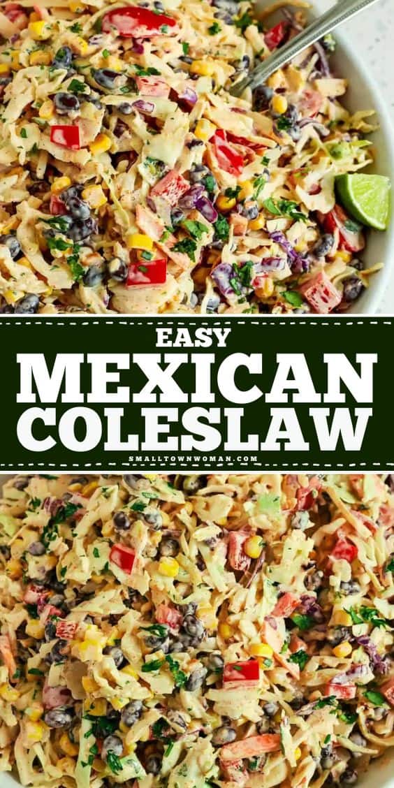 Easy Mexican Coleslaw - Small Town Woman