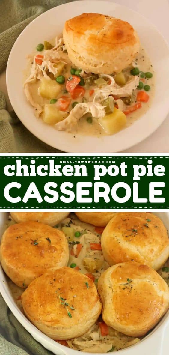 Chicken Pot Pie Casserole - Small Town Woman