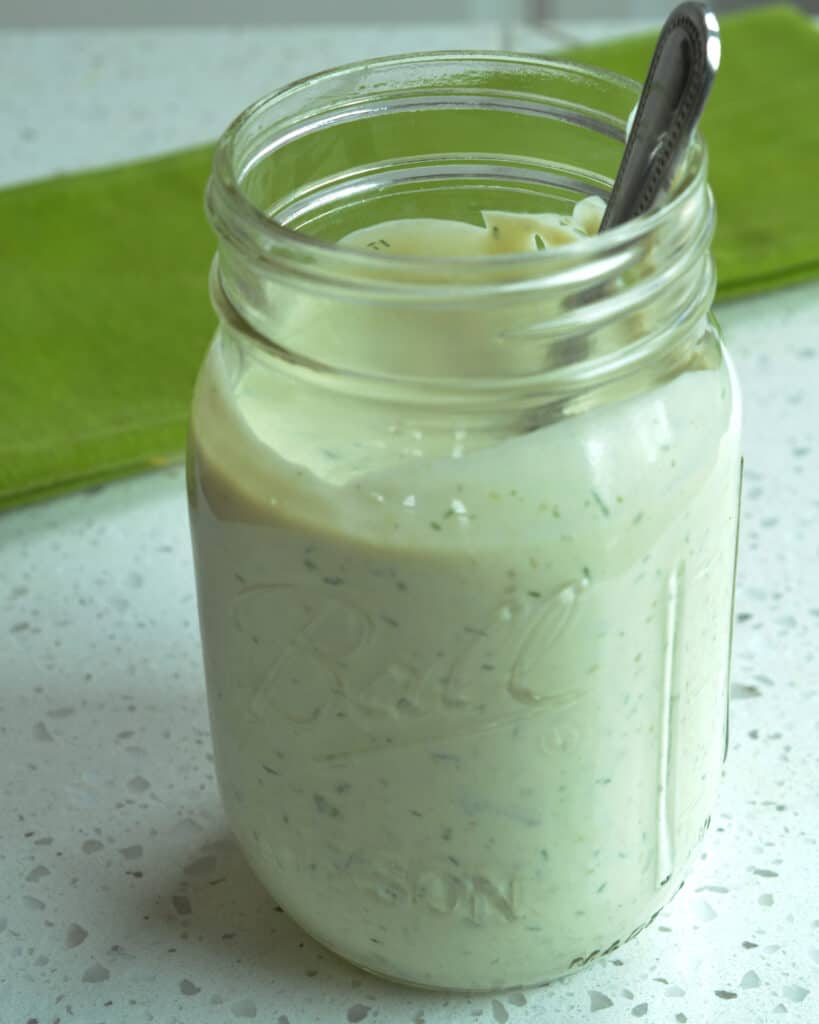 Take your salads to the next level with this creamy and delicious avocado ranch dressing recipe. 