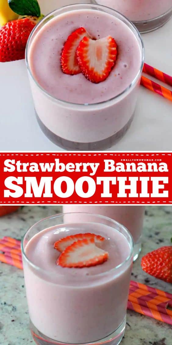 Strawberry Banana Smoothie (Healthy and Easy)