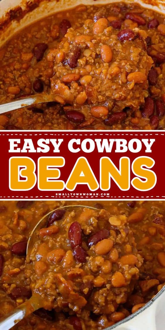 Cowboy Beans (Oven, Crockpot, and Stovetop)