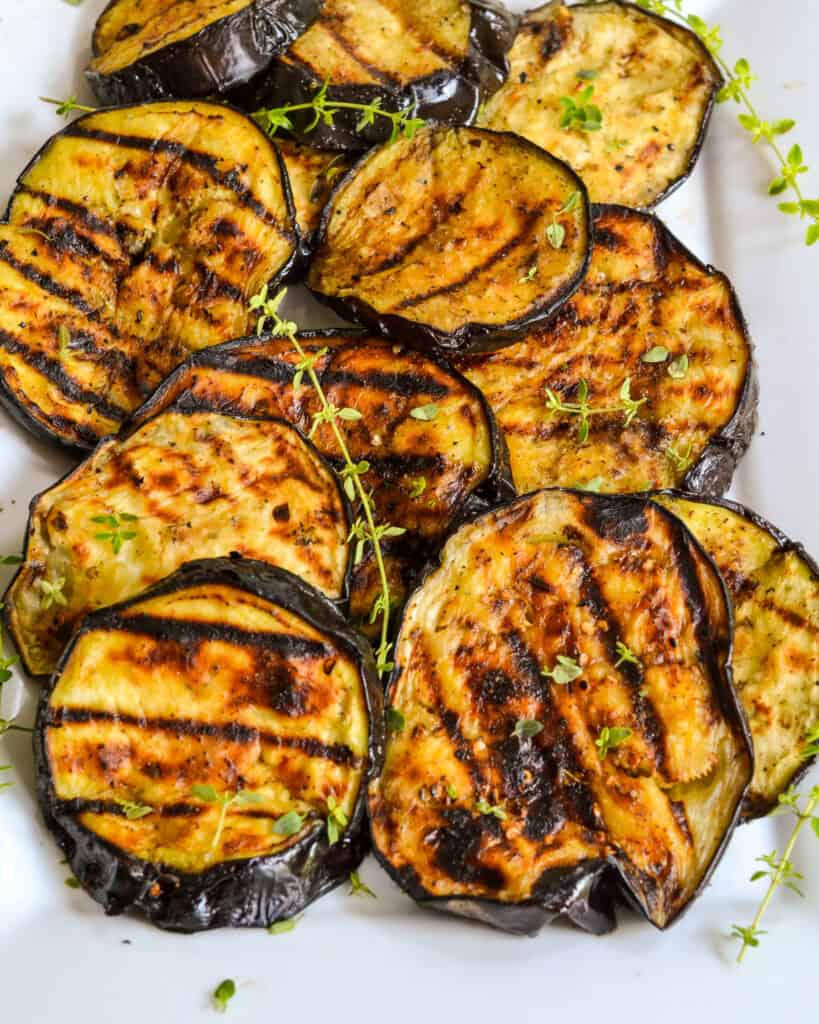 With just a little olive oil and a handful of spices, Grilled Eggplant grills up easily in about ten minutes with great flavor.