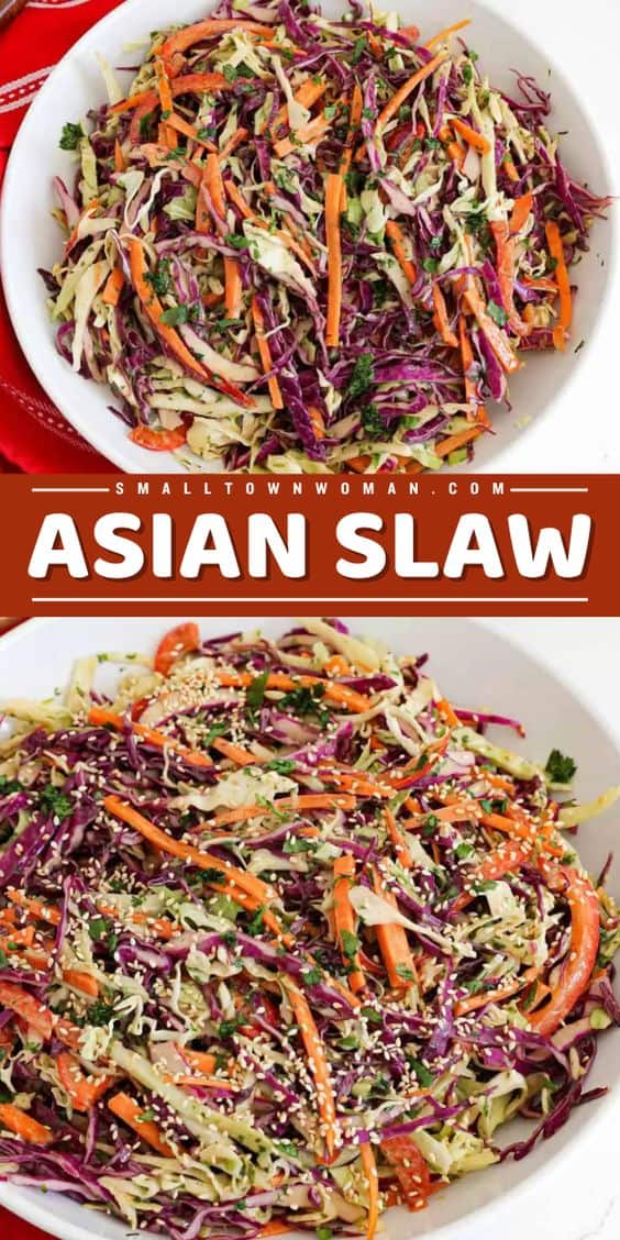 Asian Slaw with Ginger Peanut Dressing Recipe