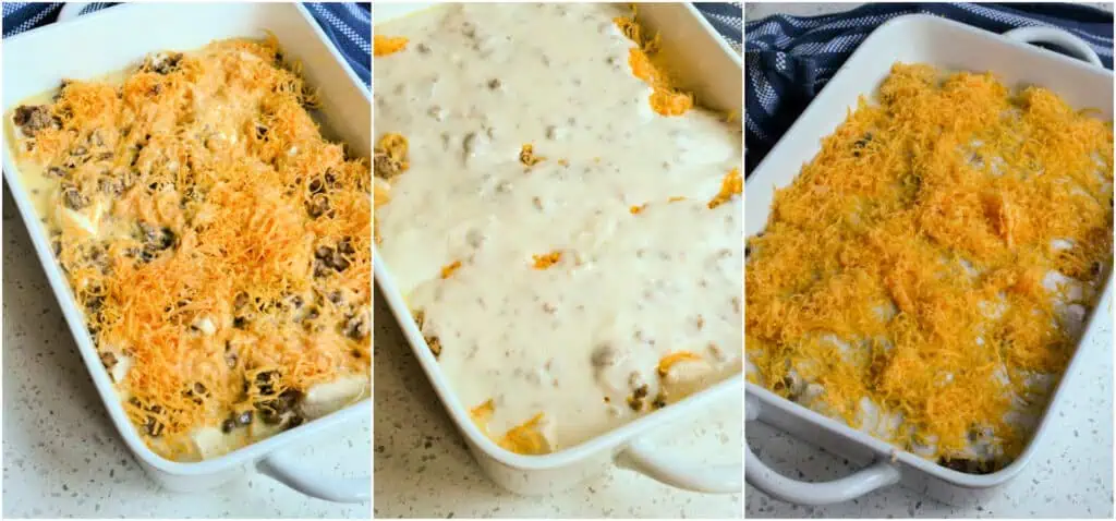 How to make biscuit and gravy casserole
