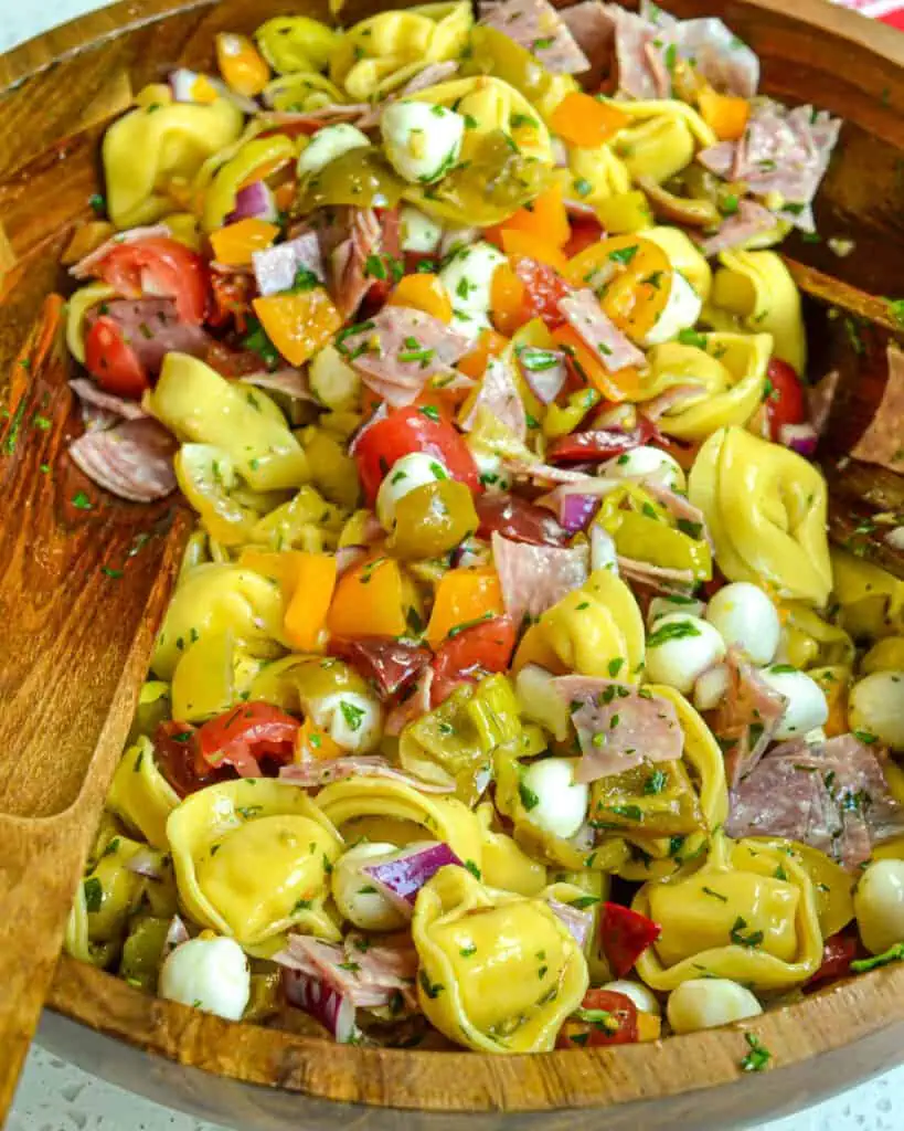 Tortellin pasta salad is perfect for those hot summer nights when a heavy meal is too much. 