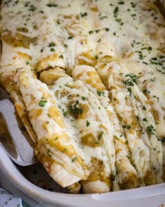 Green Chili Chicken Enchiladas