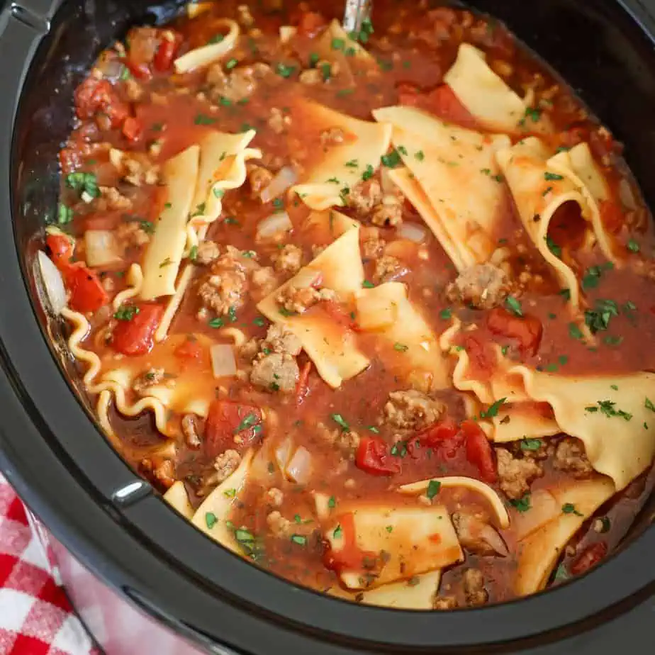 Crock Pot Lasagna Soup